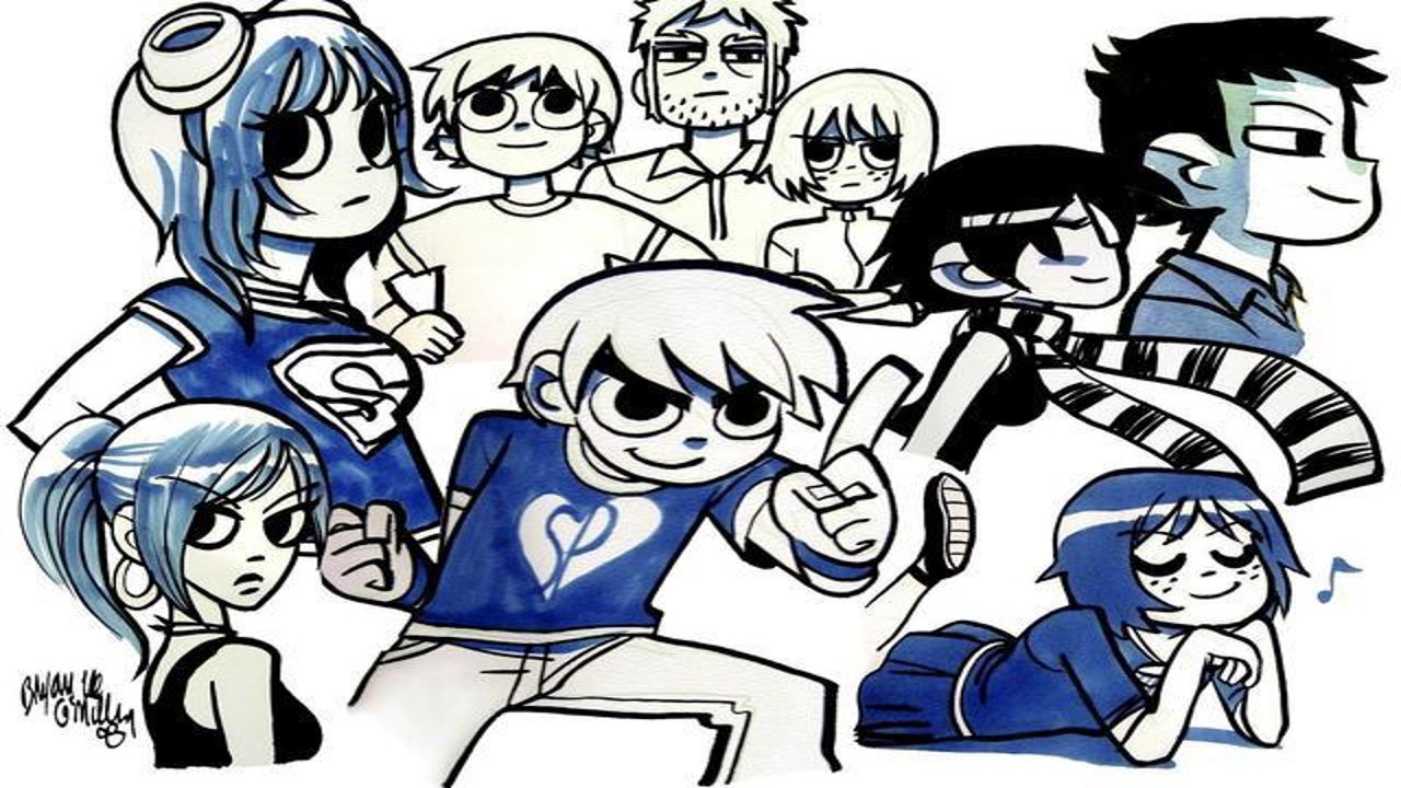 斯科特皮尔格林(Scott Pilgrim) 中 Envy 角色特写及战斗场景,体现角色复杂情感与动作张力