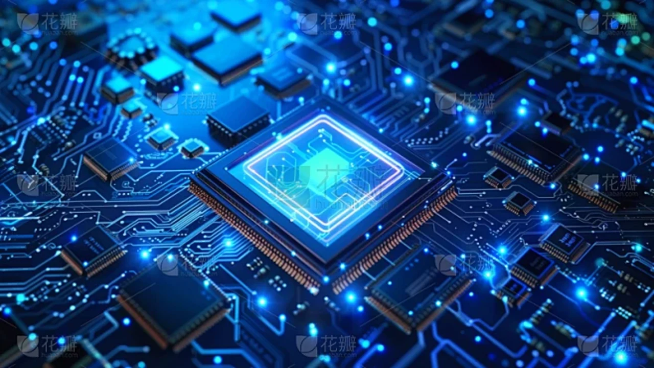 NANO DATA 高速存储芯片实物图 科技感蓝色背景