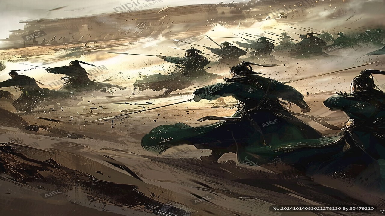 剑指王城中期战斗场景插画,展现主角与敌人交锋