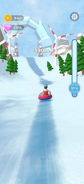 sled surfers雪橇冲浪者无限金币版运行截图