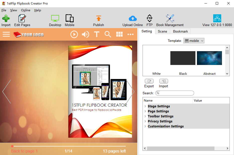 1stFlip Flipbook Creator Pro中文最新版运行截图