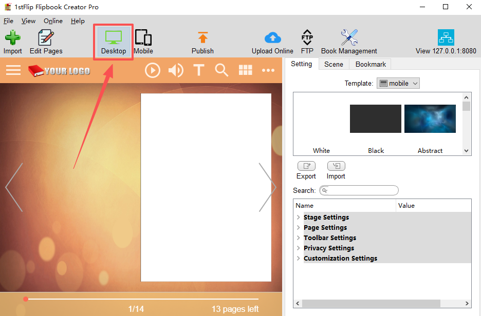 1stFlip Flipbook Creator Pro中文最新版运行截图