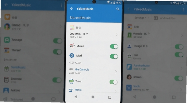 YaleedMusic 安卓手机安装权限设置示意图,手机屏幕显示应用权限管理页面,存储权限开关处于开启状态,背景为简洁的系统设置界面风格,画面清晰直观