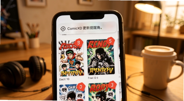 ComicXD �������ѽǱ���棬�ֻ���Ļչʾ���ҳ�棬���������������ϽǴ��к�ɫ���ֽǱ꣬��Ļ�Ϸ���������ʾ��������Ϊ����ů�⻷��������ɢ������뿧�ȱ��������������ͻ��׷�����ѵı�ݸ�
