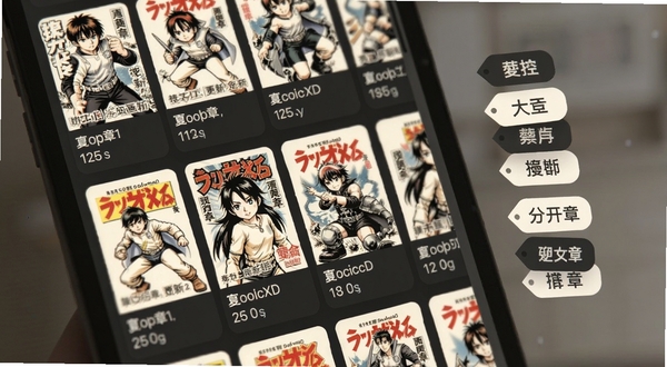 ComicXD �����ۺ��б�ҳ��д���ֻ���Ļ��չʾ�����������濨Ƭ��ÿ�ſ�Ƭ�·���ע����������½�����������ɫ�������ů��Ϊ���������黯�����������Ҳ�Ư���ŷ����ǩͼ�꣬���������Ϣ�ܼ���������������