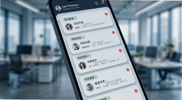 Agent Workspace ��Ϣ�ۺϹ��ܽ�����д���ֻ���Ļչʾ����Ŀ�������Ϣ��Ƭ����δ��������ö���ǩ�����ɼ�������Ϊ�黯���ִ��칫�ҳ���������ɫ���侲רҵ��ϸ�ڳ��ֿ�ƬԲ������Ӱ�ʸ�