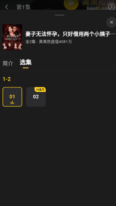 黄果AI短剧竖屏版运行截图