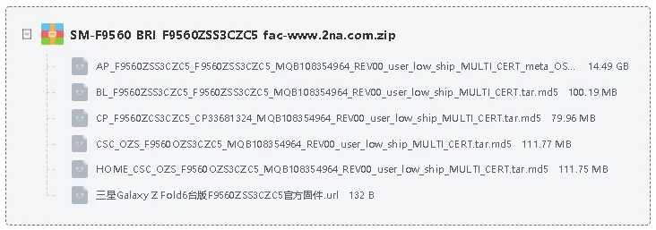 三星Galaxy Z Fold6台版F9560ZSU4EZIH官方固件运行截图