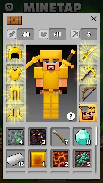 点击我的世界(Minetap)内置菜单版运行截图