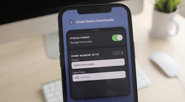 Ghost Downloader�������ý���ʾ��ͼ���ֻ���Ļչʾ�洢Ȩ�޿���������·��ѡ����壬����Ϊ���ǳɫ�칫���棬����ṹ������ͻ��Ȩ����·�����û���
