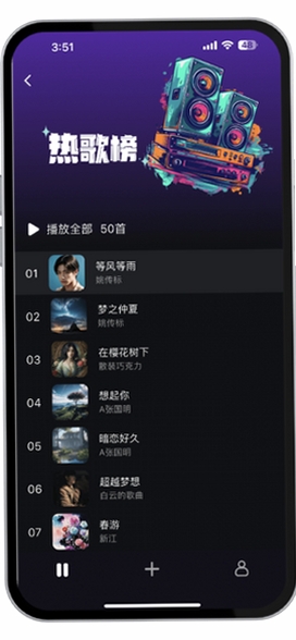 白目音乐运行截图