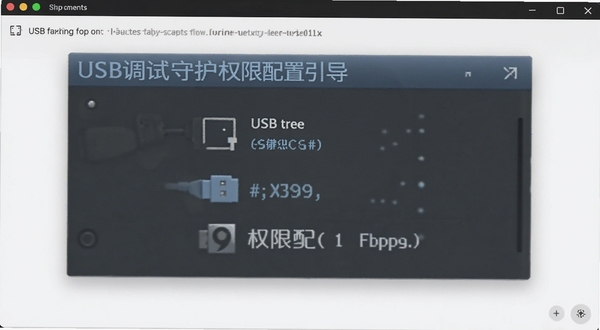USB调试守护权限配置引导界面示意图