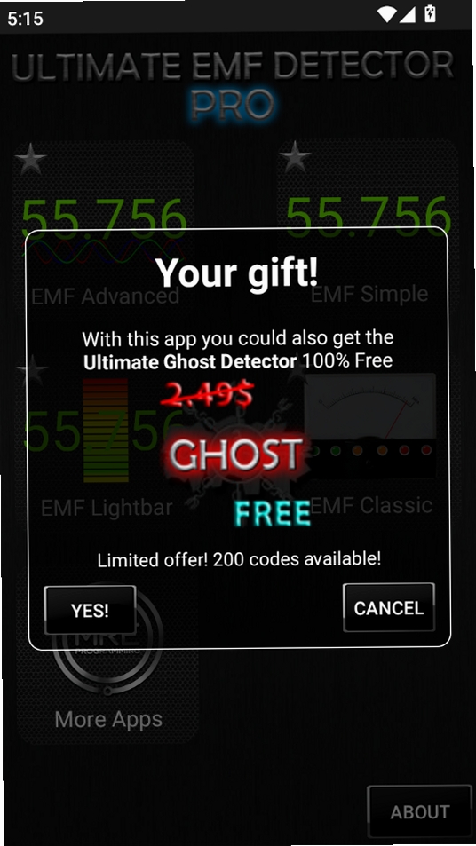 Ultimate EMF Detector PRO运行截图