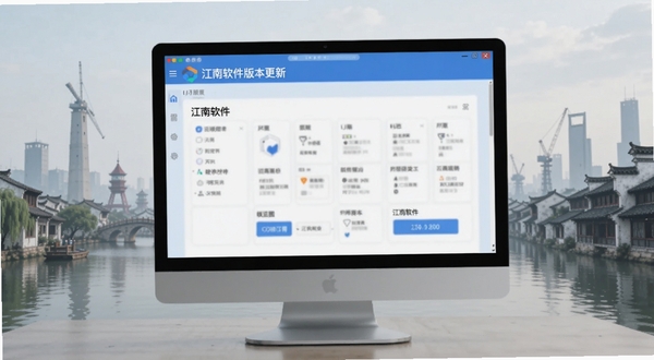 江南软件版本更新界面示意图