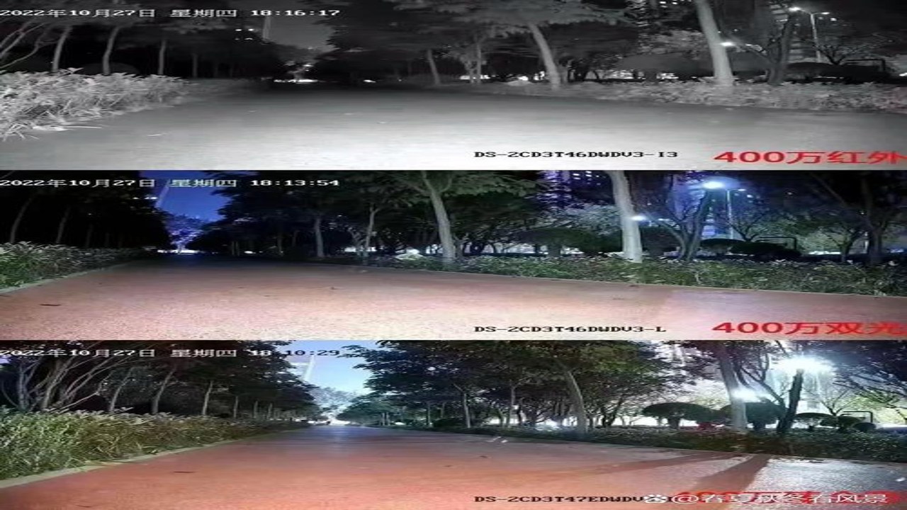 户外巡查相机 高清夜视效果对比