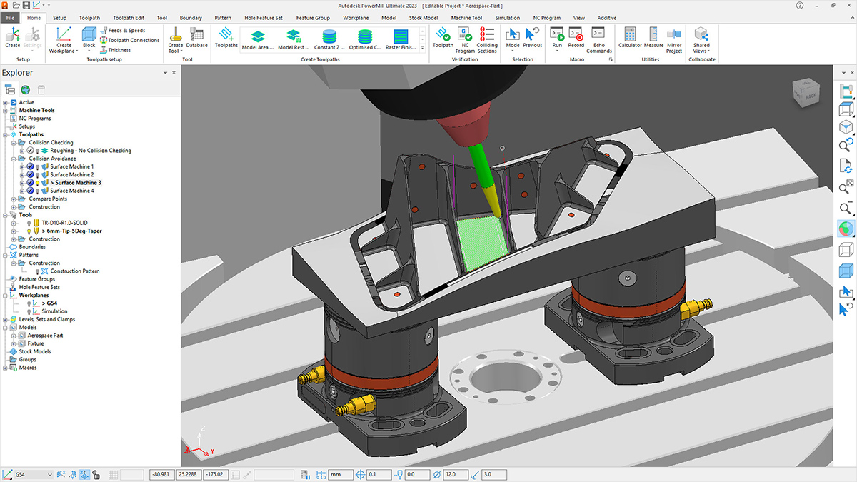 Autodesk Powermill Ultimate 2023破解版运行截图