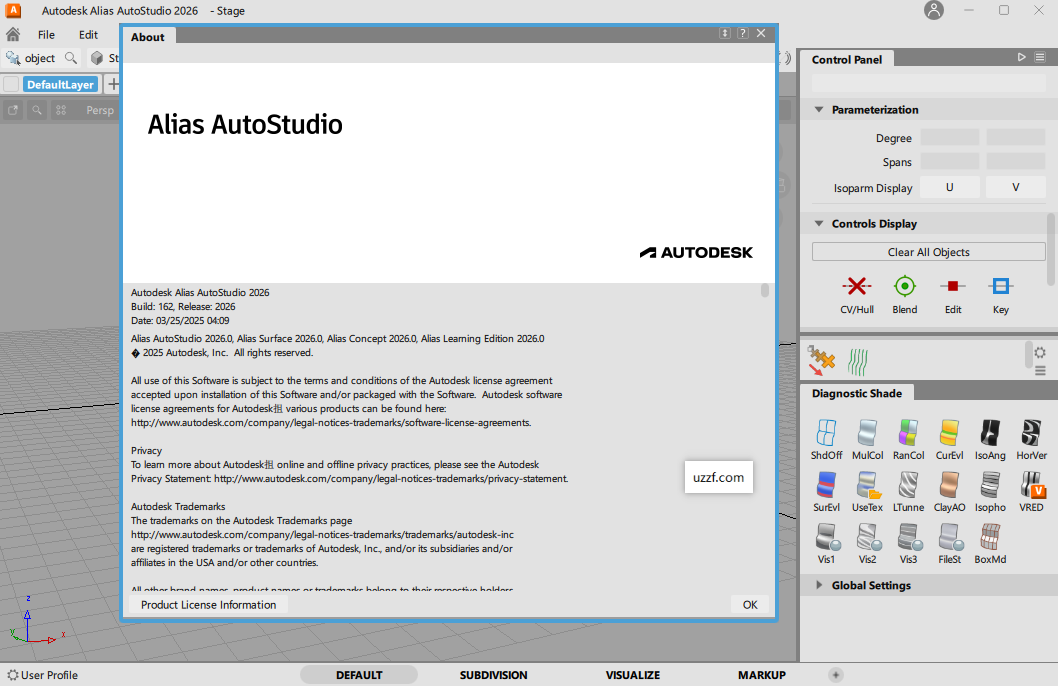 Autodesk Alias AutoStudio 2026破解版运行截图