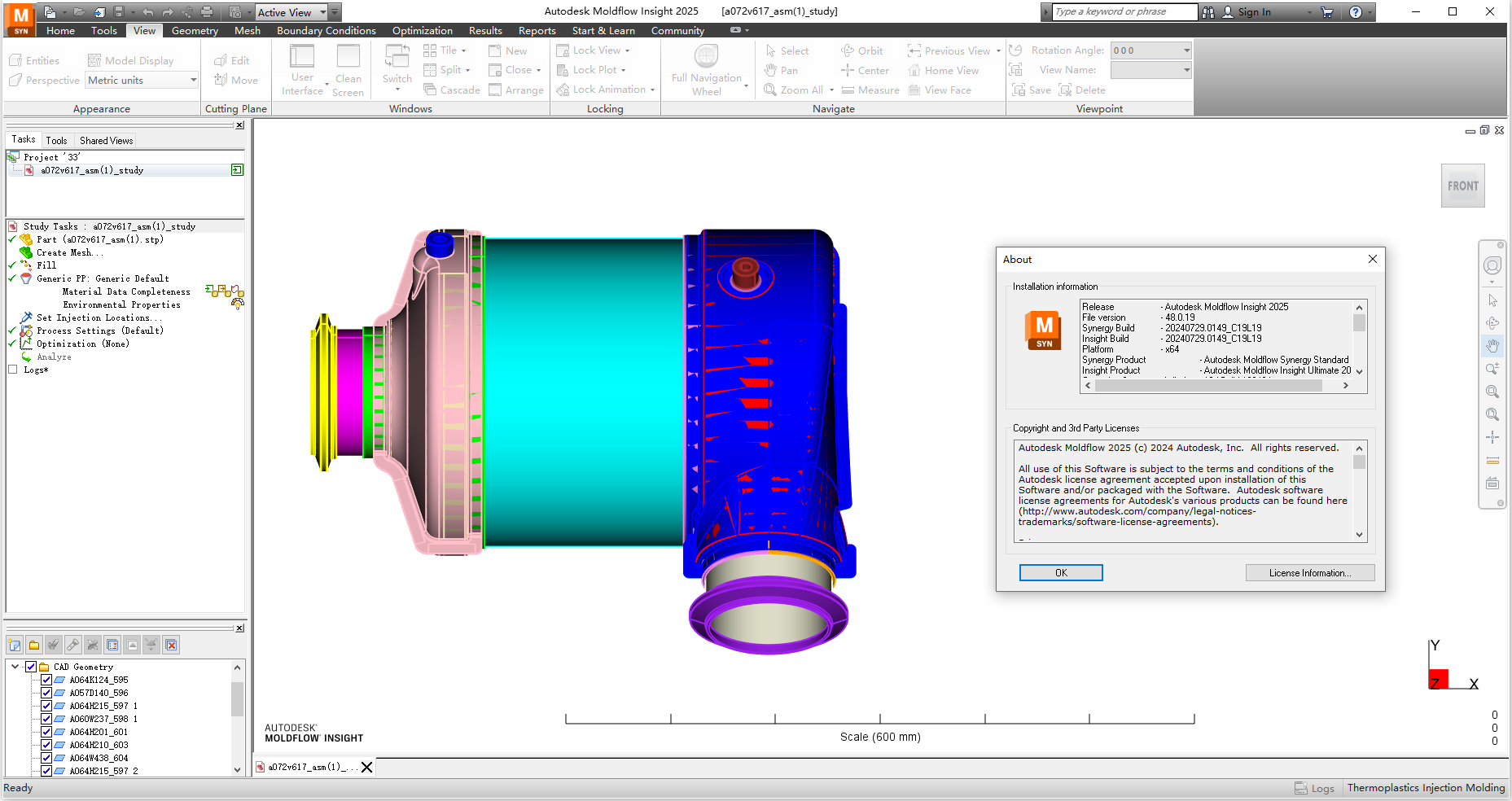 Autodesk Moldflow Insight2025破解版运行截图
