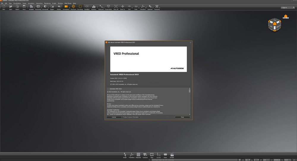 Autodesk VRED Professional 2023中文激活版运行截图