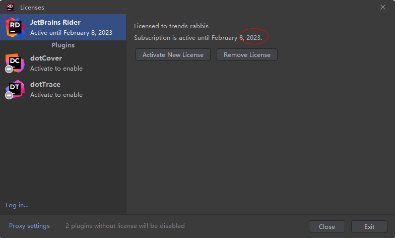 JetBrains Rider 2022.1.1 �����ƽ��