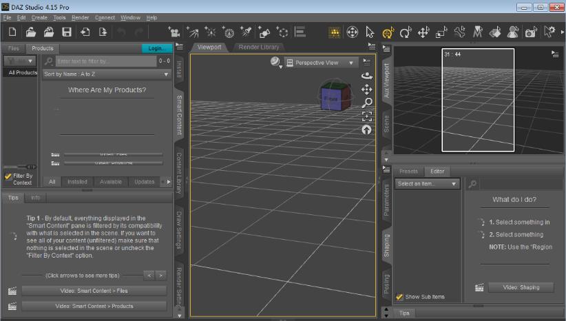 DAZ Studio 4.15中文激活版运行截图