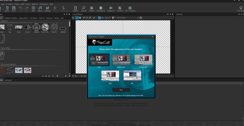 aquasoft stages 2023动画制作软件运行截图