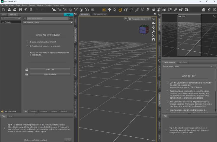 DAZ Studio 4.23中文激活版运行截图