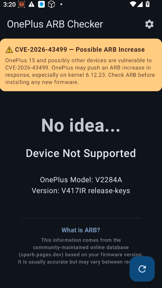 一加防回滚检测器(OnePlus ARB Checker) 一加防回滚检测器(OnePlus ARB Checker)