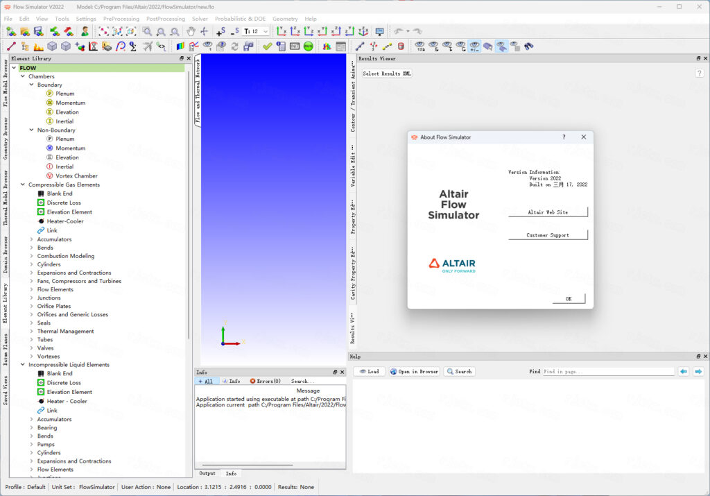 Altair Flow Simulator 2022免费激活版运行截图