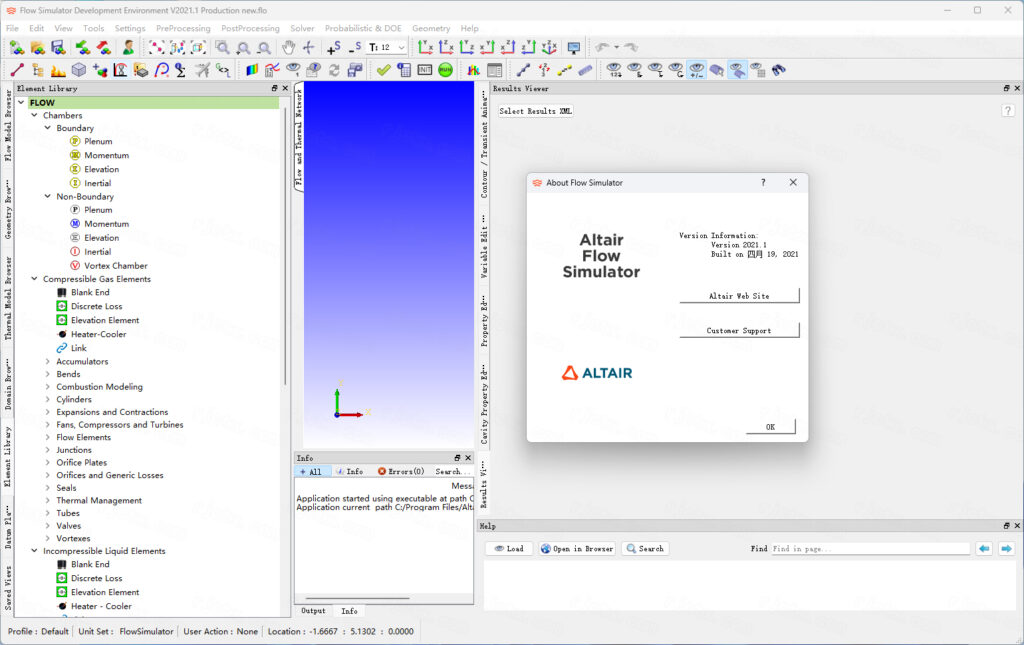 Altair Flow Simulator 2021仿真软件运行截图