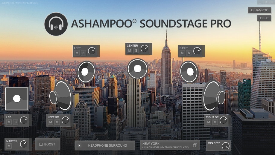 虚拟环绕音效卡Ashampoo Soundstage pro 虚拟环绕音效卡Ashampoo Soundstage pro