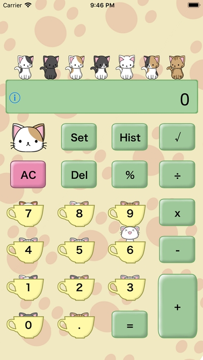 Calculator of cute cat可爱猫咪计算器 Calculator of cute cat可爱猫咪计算器