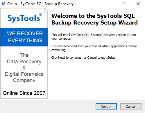 SQL数据库备份恢复工具SysTools SQL Backup Recovery SQL数据库备份恢复工具SysTools SQL Backup Recovery