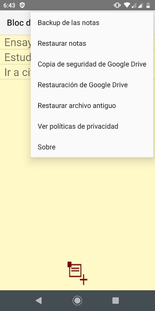 Bloc de Notas Bloc de Notas