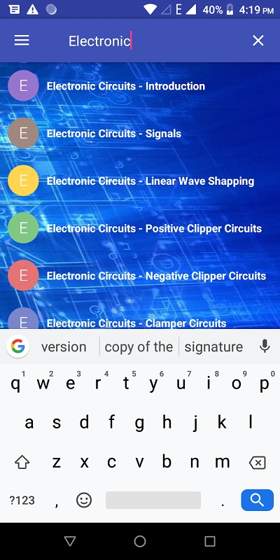 Electronic Circuits