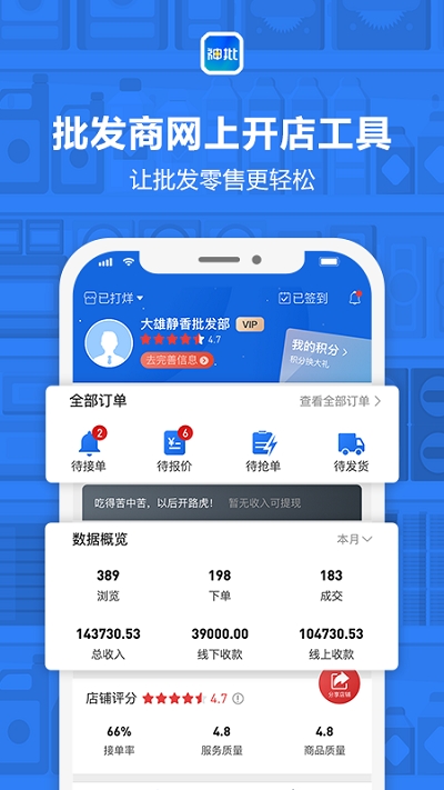 神批快消品批发商网上开店工具 神批快消品批发商网上开店工具