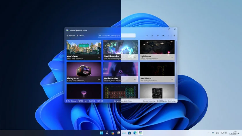 Sucrose Wallpaper Engine运行截图