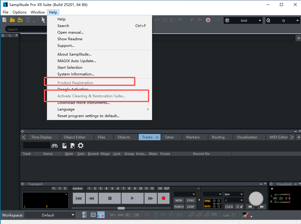 MAGIX Samplitude Pro X9 Suite中文激活版运行截图