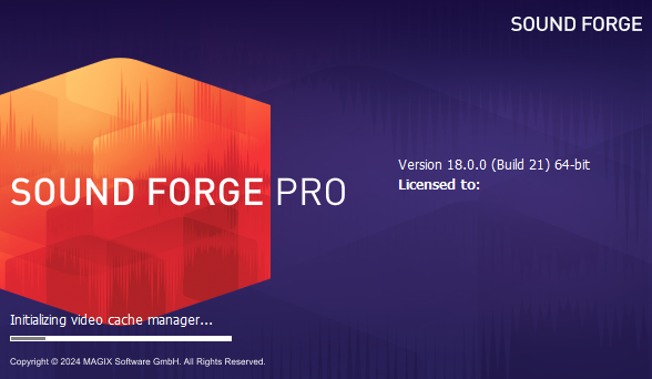 Magix Sound Forge Pro 18中文激活版运行截图
