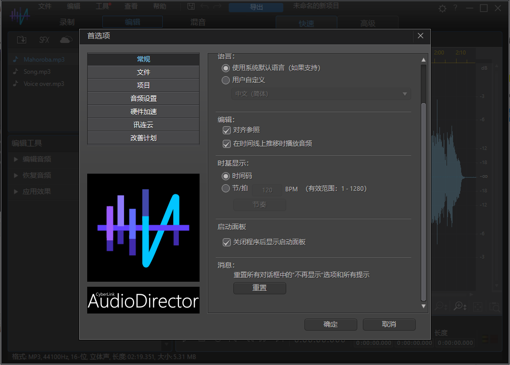 AudioDirector 2026 中文激活版运行截图