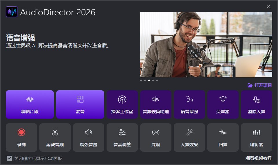 AudioDirector 2026 中文激活版运行截图