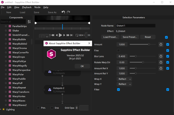 Boris FX Sapphire(AE蓝宝石插件)2025最新版运行截图