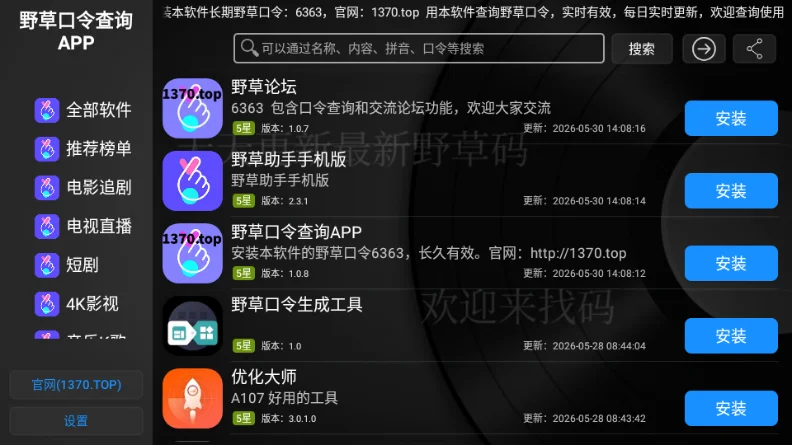 野草口令查询运行截图