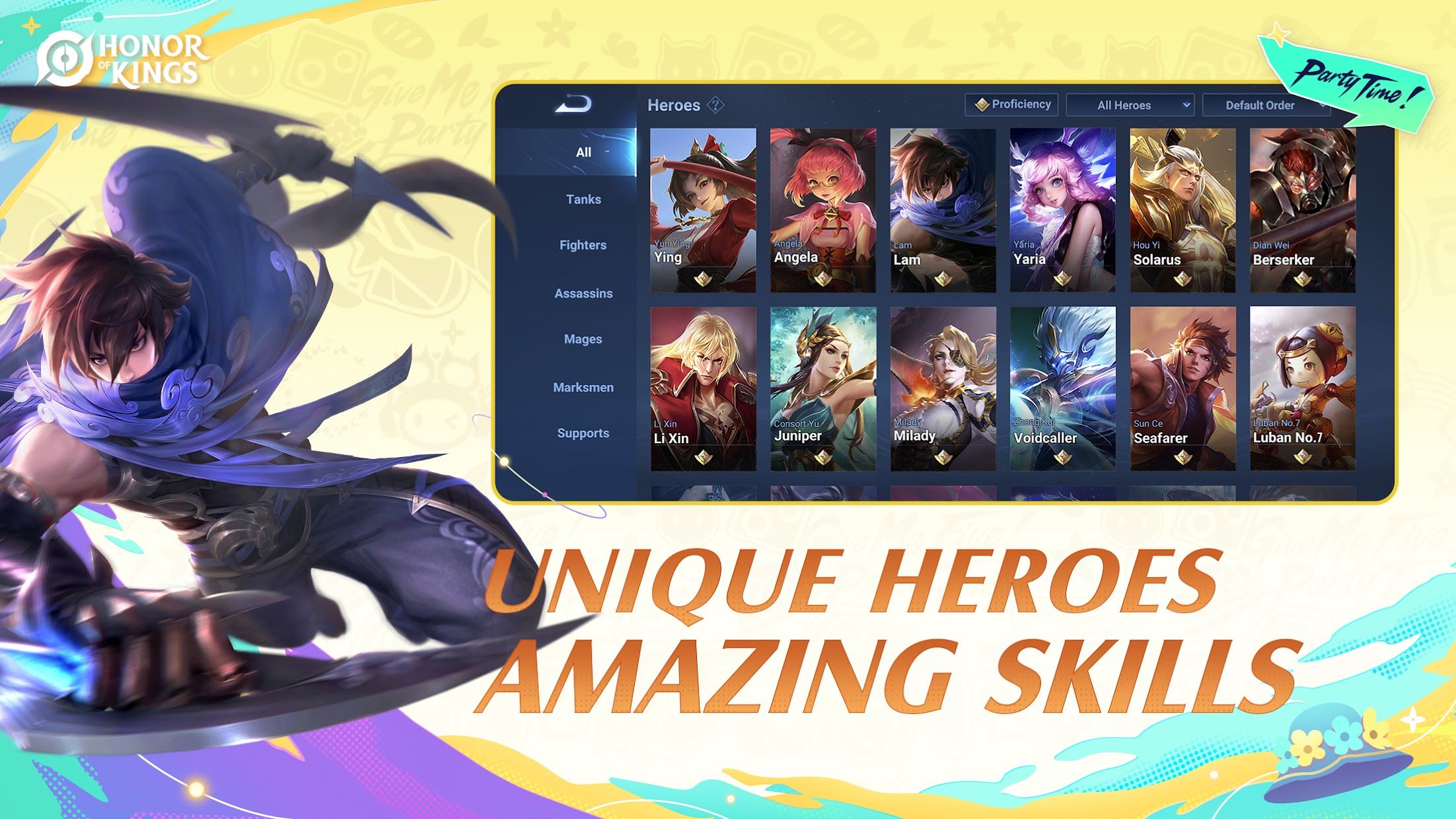 Honor of Kings王者荣耀国际服游戏内英雄界面