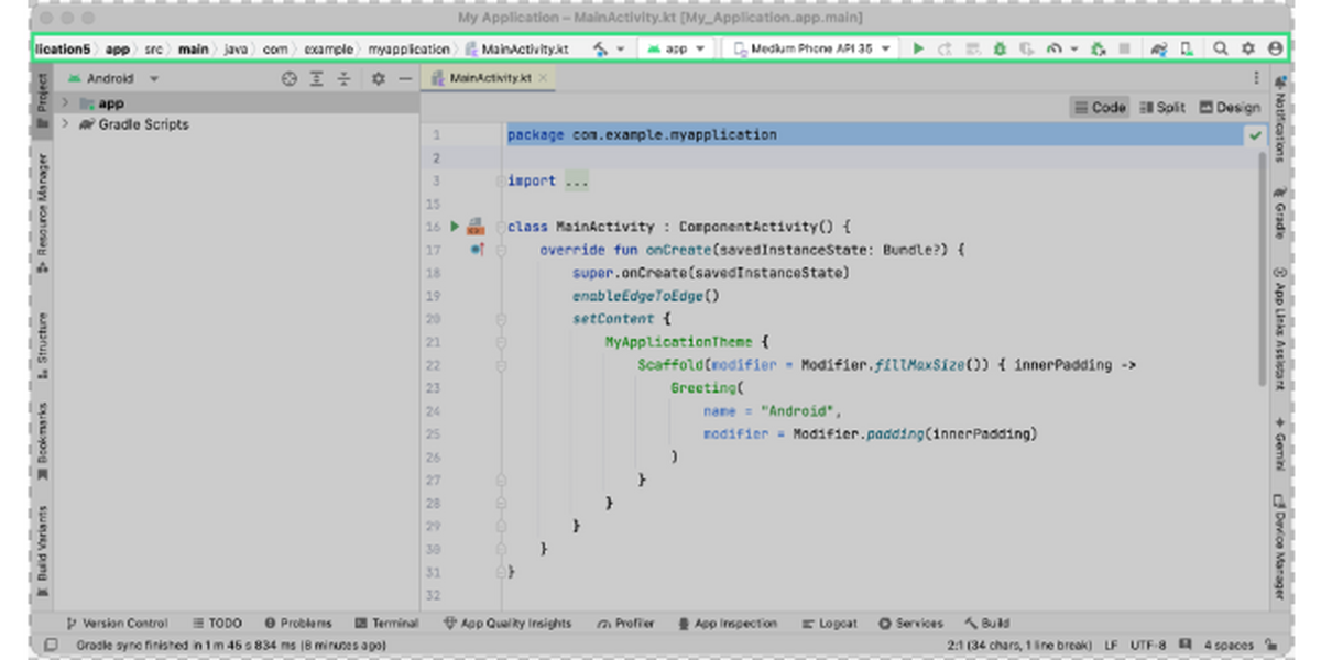 android studio 2026中文免费版运行截图