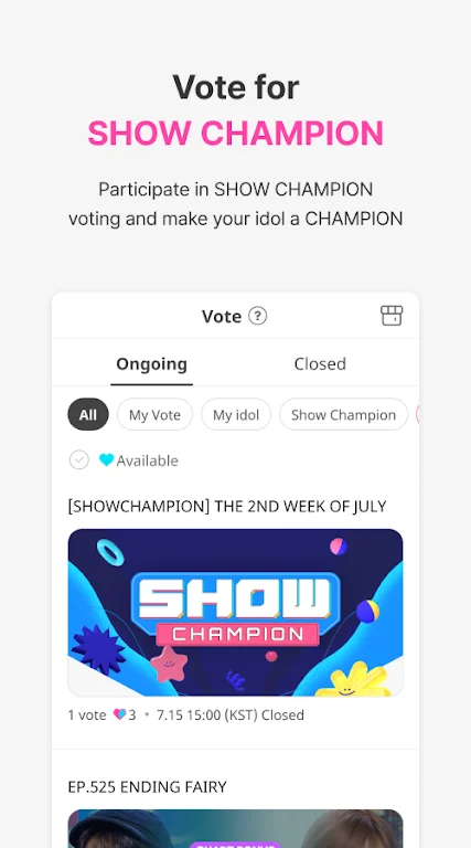 IDOLCHAMP运行截图