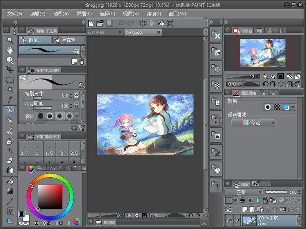 Clip Studio Paint 2.3.4汉化激活版运行截图