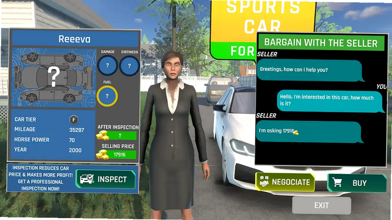 Car Dealer 2026 Sales Sim 核心特色 车辆展示