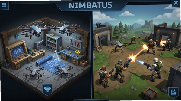 Nimbatus ��Ϸ�����棬չʾ���˻����칤����ս������