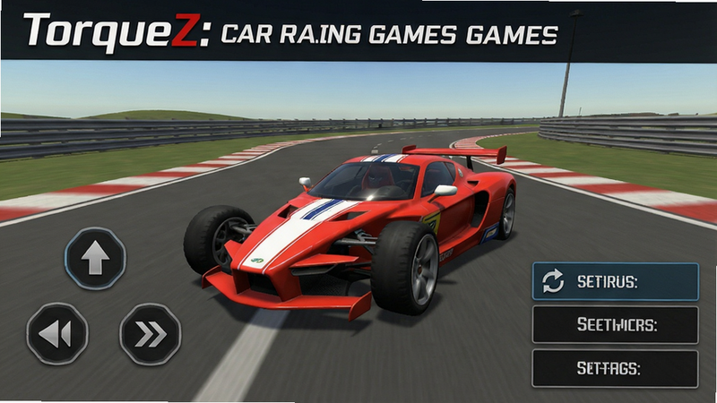 TorqueZ: Car Racing Games新手教程界面截图,显示控制按钮布局和设置选项,博古模型生成